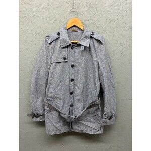 Fradi Men’s Belted Trench Coat Size 48 Blue Gray Lightweight‎ Jacket